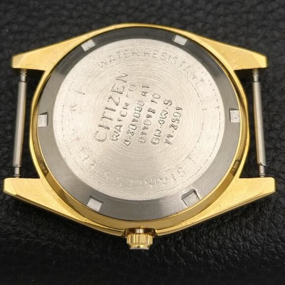 Vintage 1972 Citizen Automatic Mens Gold Watch W/daydate & Green accents - Picture 8 of 10